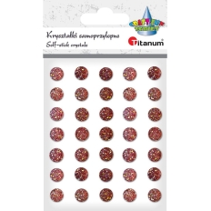 Kryształki samoprzylepne brokatowe 10 mm ( blister 35 sztuk) 414521 TITANUM