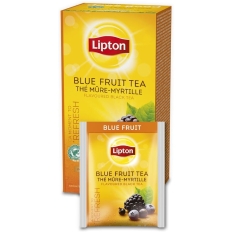 Herbata LIPTON Refresh, czarna, owoce jagodowe, 25 torebek