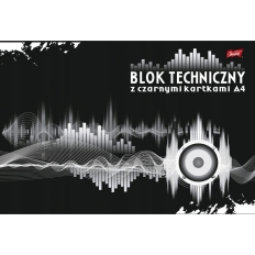 Blok techniczny A4 10k 180g czarny UNIPAP