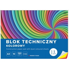 Blok techniczny kolorowy A3 10k INTERDRUK