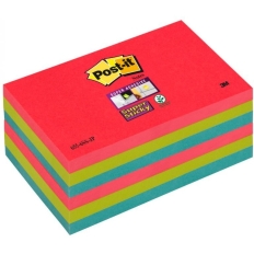 Bloczki 3M POST-IT 76x127mm BORA BORA 6x90k Super Sticky 70005253524