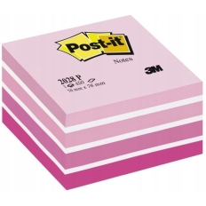 Bloczek samoprzylepny 76x76mm 450k różowy POST-IT 2028-P FT510093170 3M