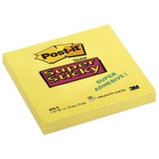 Bloczek samoprzylepny POST-IT STICKY 76x76mm 90 kartek żółty (654-S) 3M-70005288488