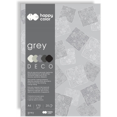 Blok A4 20k 170g 5 kolorów DECO GREY HA 3717 2030-082 HAPPY COLOR