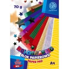 Blok papierów holograficznych A4 10ark. 70g. 106021016 ASTRA