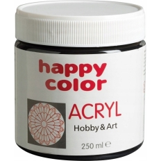 Farba akrylowa 250ml czarny HA 7370 0250-9 Happy Color