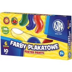 Farby plakatowa 6 kolorów 10ml 83111903 ASTRA