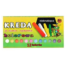 Kreda kolorowa kwadratowa 12szt. B8 MAR BOR