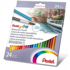 Kredki akwarelowe PENTEL 24 kolory CB9-24