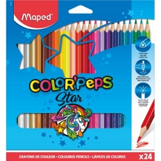 Kredki trójkątne MAPED COLORPEPS 24kolorów 183224