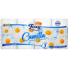 Papier toaletowy rumiankowy (8 rolek) 3 warstwy FOXY CAMILLA