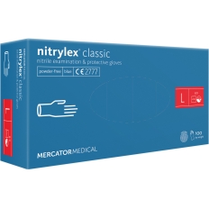 Rękawiczki NITRYL niebieskie `L` 8-9 MERCATOR MEDICAL