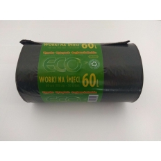 Worki na smieci LDPE 60L czarne(50sztuk) 60cm/80cm