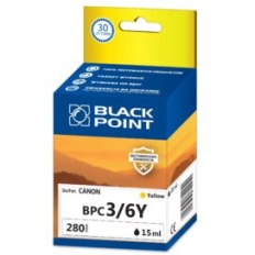 Tusz BLACK POINT (BPC3/6Y) żółty 15ml zamiennik CANON (BCI-3Y/BCI-6Y) BJC3000/6000/i550