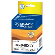 Tusz BLACK POINT (BPH940XLY) żółty 1800str zamiennik HP (940XL/C4909AE)