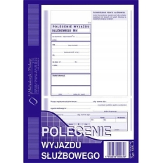 505-3 Polecenie wyjazdu służbowego A5 40kartek Michalczyk i Prokop