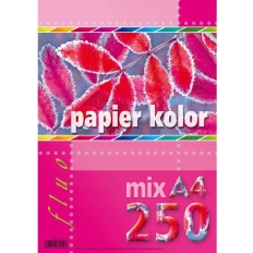 Papier A4 FLUO mix 250ark 5kol KRESKA