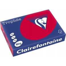 Papier ksero A4 80g TROPHEE intensywny wiśniowy XCA41782 CLAIREFONTAINE