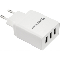 Ładowarka sieciowa 230V EVERACTIVE SC-300 3xUSB 2,4A biała