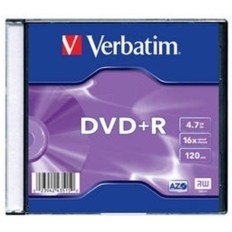 Płyta DVD+R 4,7GB VERBATIM slim Matt Silver 4351