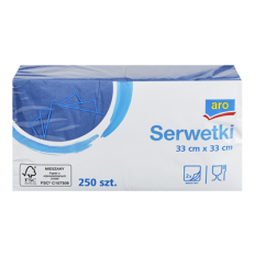 Serwetki ARO 2W 33x33cm Granatowe (250sztuk)